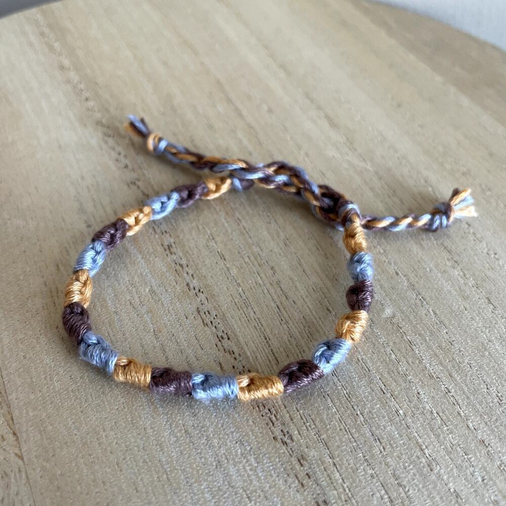 Blaire Bracelet, anklet, trendy, comfortable, tie, embroidery thread, woven, gif